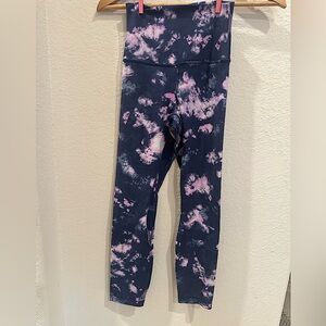 NWOT Lululemon Sz 2 Align Navy /Pink Tie dye HR Wunder Under